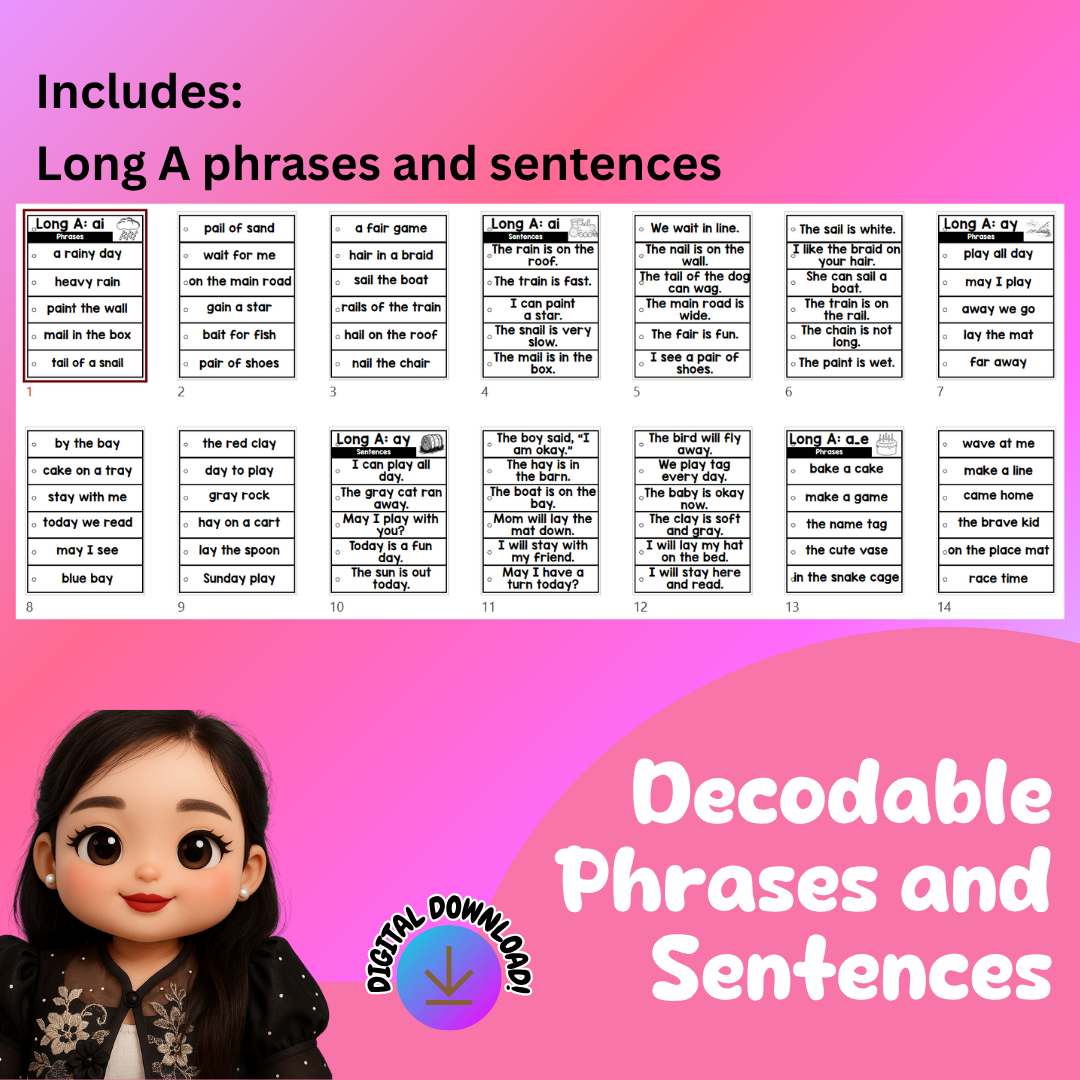 DECODABLE PHRASES AND SENTENCES FOR BEGINNING READERS - Image 7