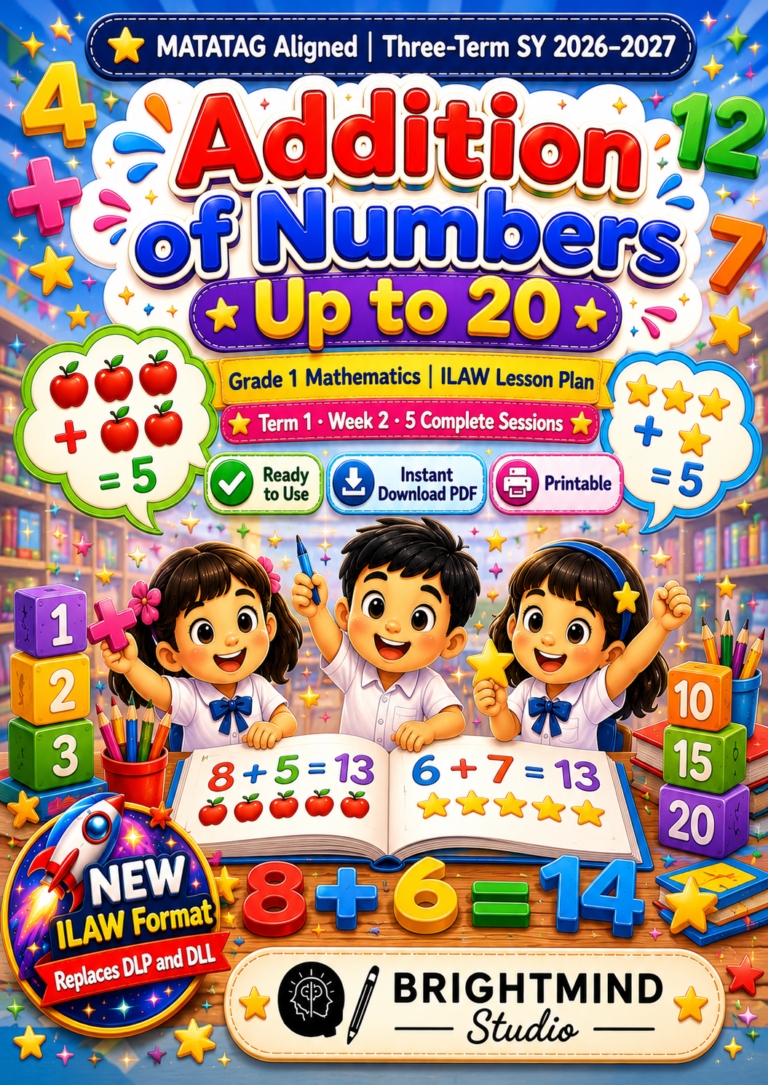 Grade 1 Math | Addition of Numbers Up to 20 | ILAW Lesson Plan ...