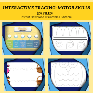 Interactive Tracing Motor Skills | 24 Files | Printable