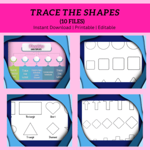 Trace the Shapes | 10 Files | Printable