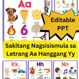 Salitang Nagsisimula sa Letrang Aa – Yy Editable PPT