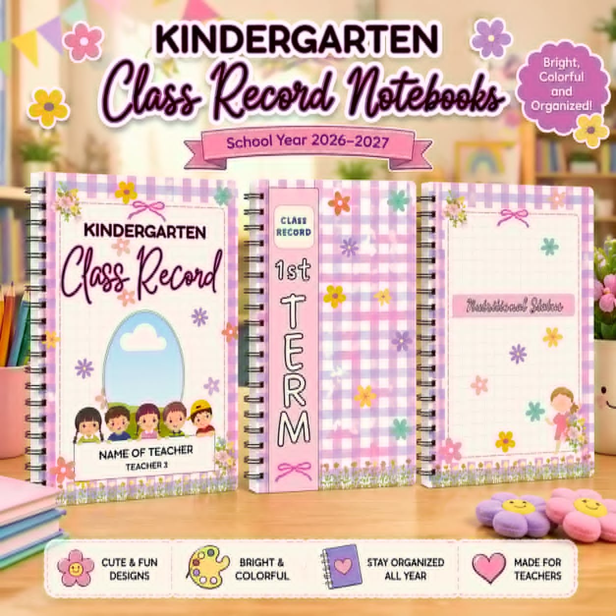 Kindergarten Class Record Canva Template Bundle - Image 6