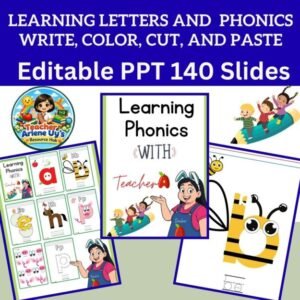 Learning Letters and Phonics Write, Color, Cut, and Paste Letter Artwork