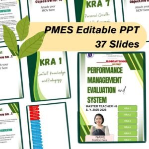 PMES Performance Management Evaluation & System (Master Teacher 1–3) | Editable PPT