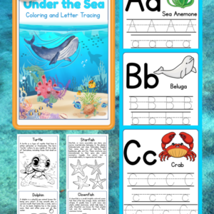 Under the sea- Coloring and Letter Tracing