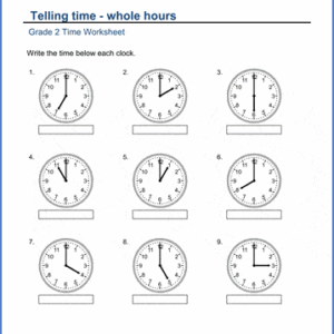GRADE 2 TELLING TIME
