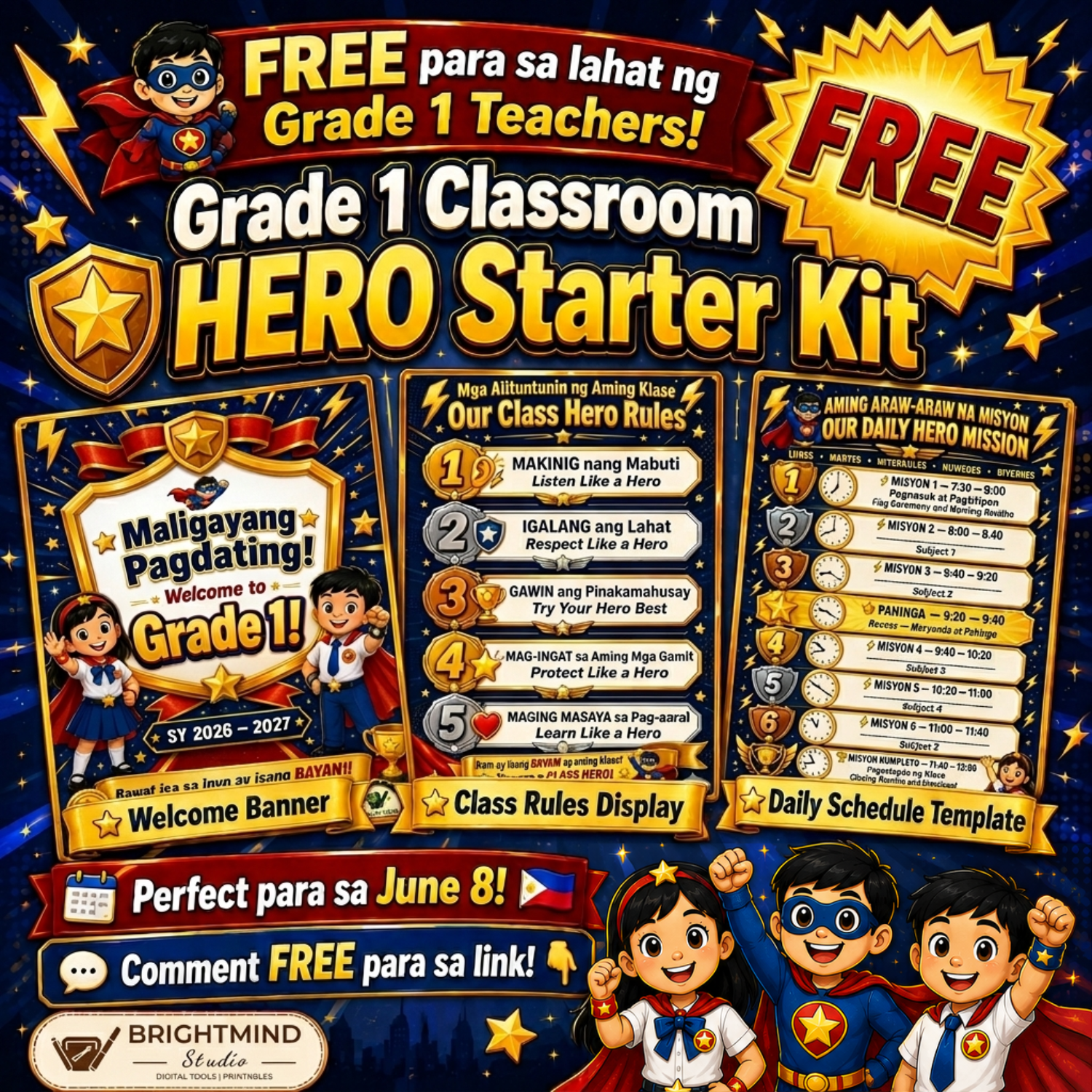FREE Grade 1 Classroom HERO Starter Kit (SY 2026–2027)