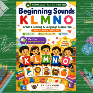 Grade 1 Reading & Language Lesson Plan — Beginning Sounds K L M N O | MATATAG Aligned | 7E’s Model | Printable PDF