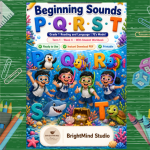 Grade 1 Reading and Language | Beginning Sounds P Q R S T | 7E's Model | MATATAG Aligned | Term 1 Week 4 | Printable PDF