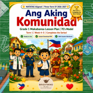 Grade 1 Makabansa Lesson Plan – Ang Aking Komunidad (7E's Model) | MATATAG Aligned | Term 1 | Completes the Series!