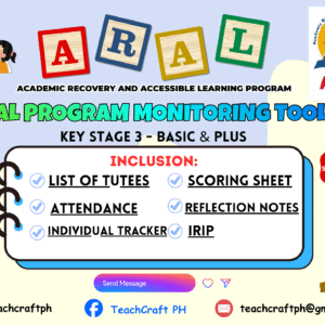 ✨ARAL Program Monitoring Tools for Key Stage 3✨