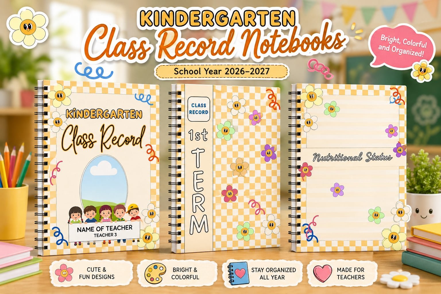 Kindergarten Class Record Canva Template Bundle - Image 3