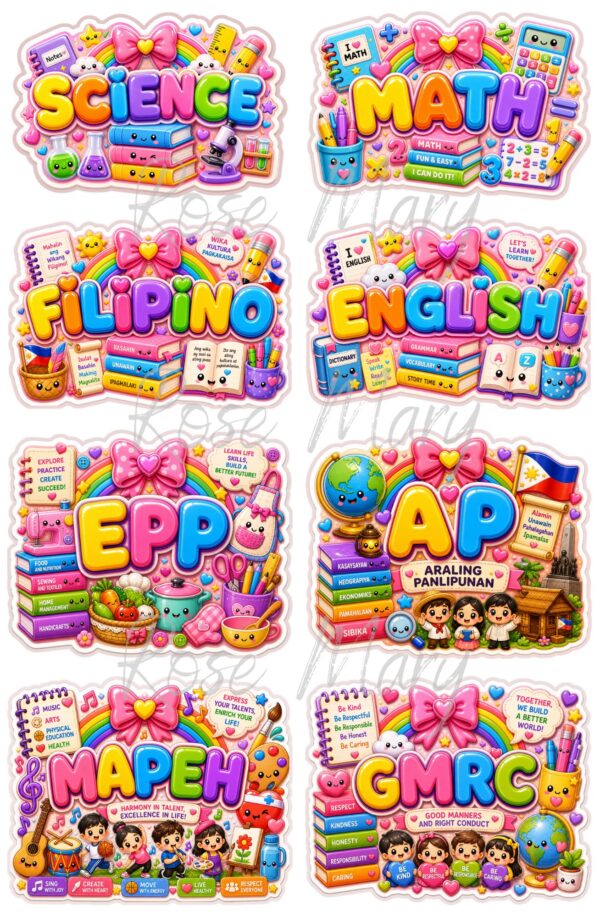 subject label sticker - Kaguro Ph