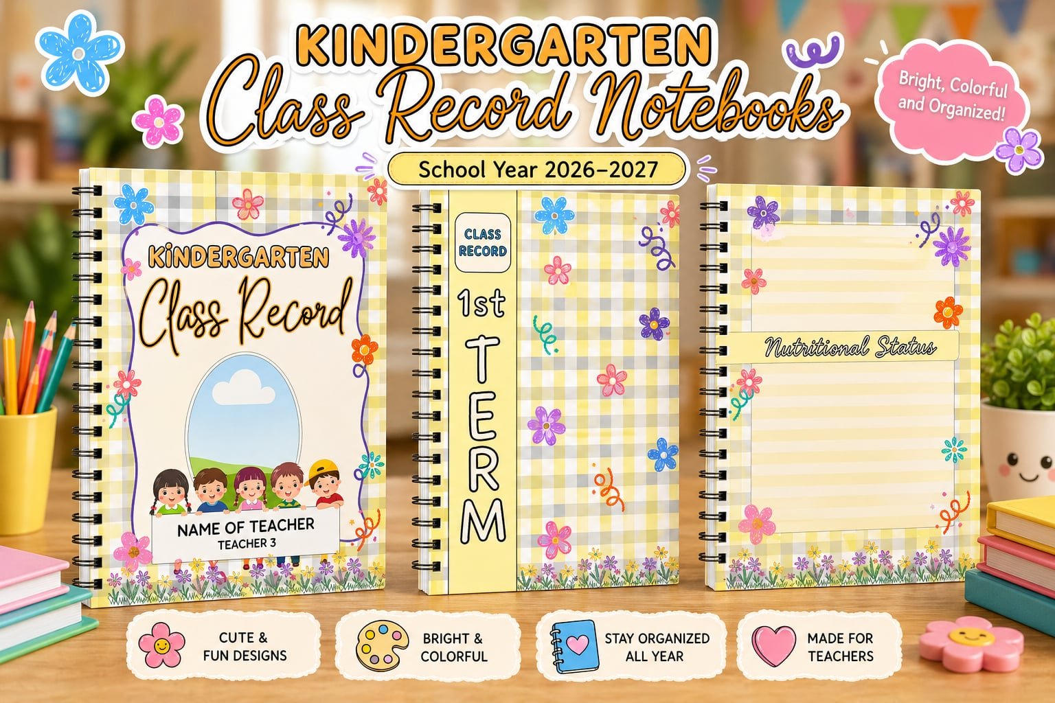 Kindergarten Class Record Canva Template Bundle - Image 5