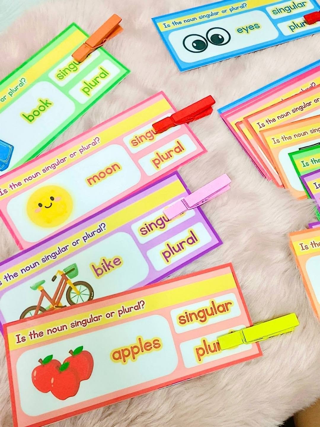 Clothespin Singular and Plural Nouns - Image 2