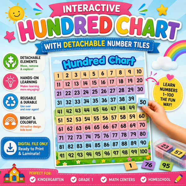 INTERACTIVE HUNDRED CHART WITH NUMBER BUS - Kaguro Ph