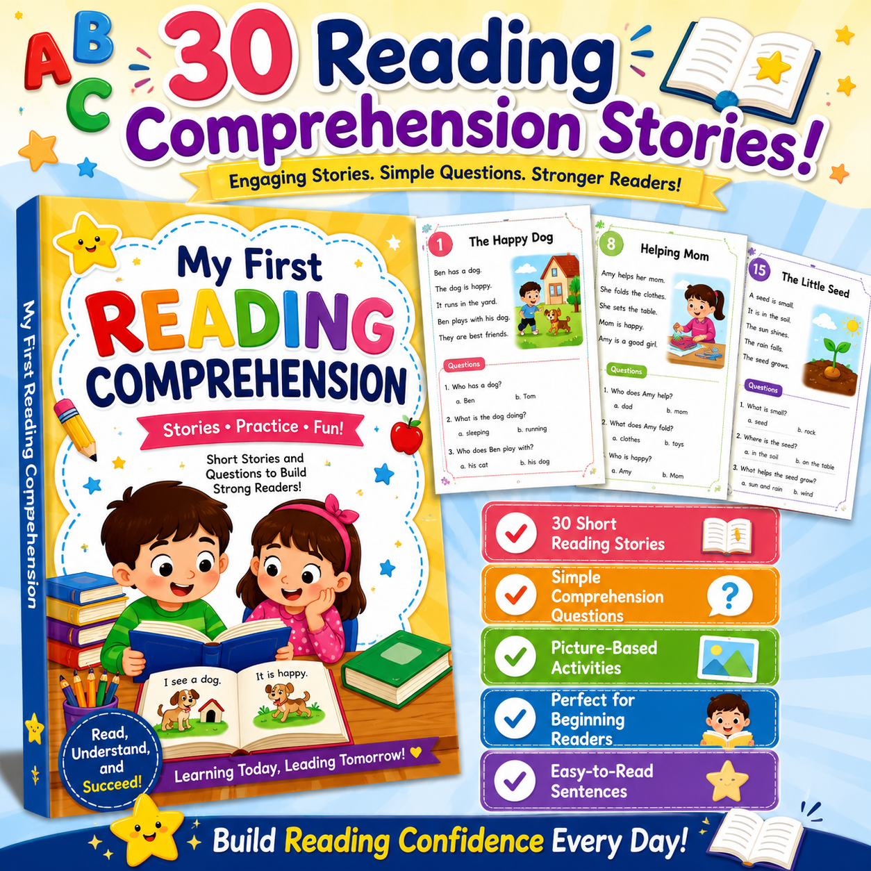 READING COMPREHENSION 30 STORIES WITH COMPREHENSION QUESTIONS