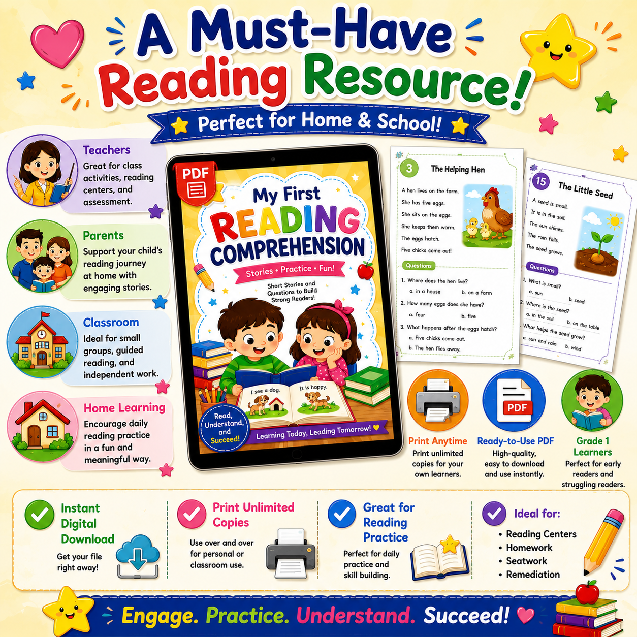 READING COMPREHENSION 30 STORIES WITH COMPREHENSION QUESTIONS - Image 3