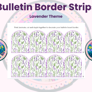 Bulletin Border Strips Lavender Theme