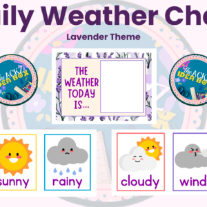 Daily Weather Chart Lavender Theme