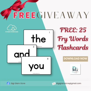 FREE Fry First 25 Sight Words Flashcards | Printable PDF for Kindergarten & Grade 1