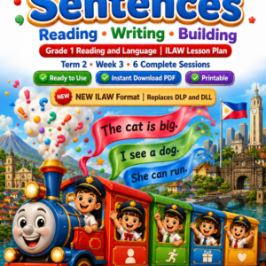 Grade 1 Reading and Language | Simple Sentences | ILAW Lesson Plan | MATATAG Aligned | Term 2 Week 3 | Statement Question Exclamation | With Workbook and Assessment | Printable PDF