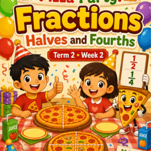 Grade 1 Math | Fractions | Halves and Fourths | ILAW Lesson Plan | Pizza Party Theme | MATATAG Aligned | Term 2 Week 2 | With Workbook and Assessment | Printable PDF
