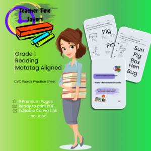 Grade 1 Matatag Reading: Words Practice Sheets & Short Story Tracker Bundle
