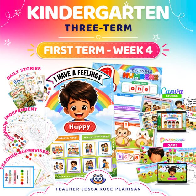 WEEK 4 - KINDERGARTEN FIRST TERM COMPLETE PACKAGE