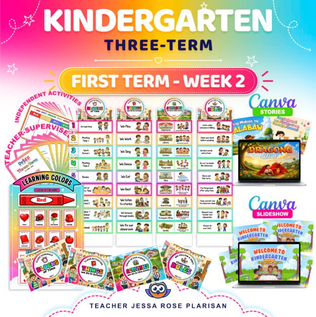 WEEK 2 - KINDERGARTEN FIRST TERM COMPLETE PACKAGE