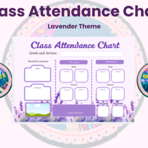 Class Attendance Chart Lavender Theme