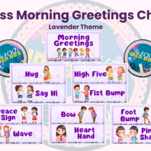 Morning Greetings Chart Lavender Theme