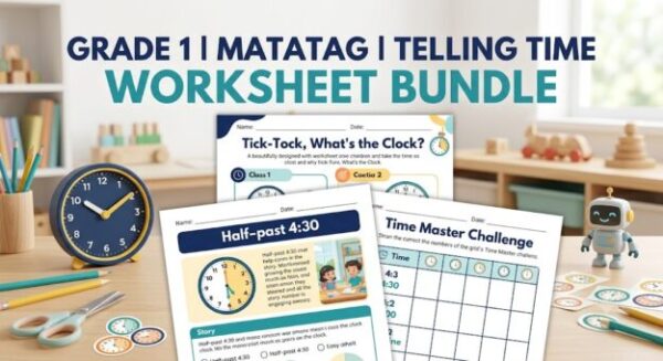 Grade 1 MATATAG Telling Time Worksheet Bundle (Printable PDF) - Kaguro Ph