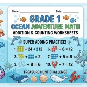 Ocean Adventure Math Worksheet Pack