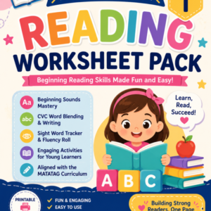 MATATAG Curriculum Reading Worksheet Pack | Beginning Reading Skills | Grades 1–2