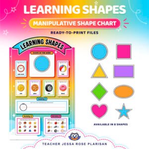 LEARNING SHAPES - MANIPULATIVE SHAPE CHART - KINDERGARTEN