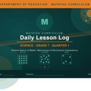 MATATAG Science Grade 7 DLL - Quarter 1, Week 1