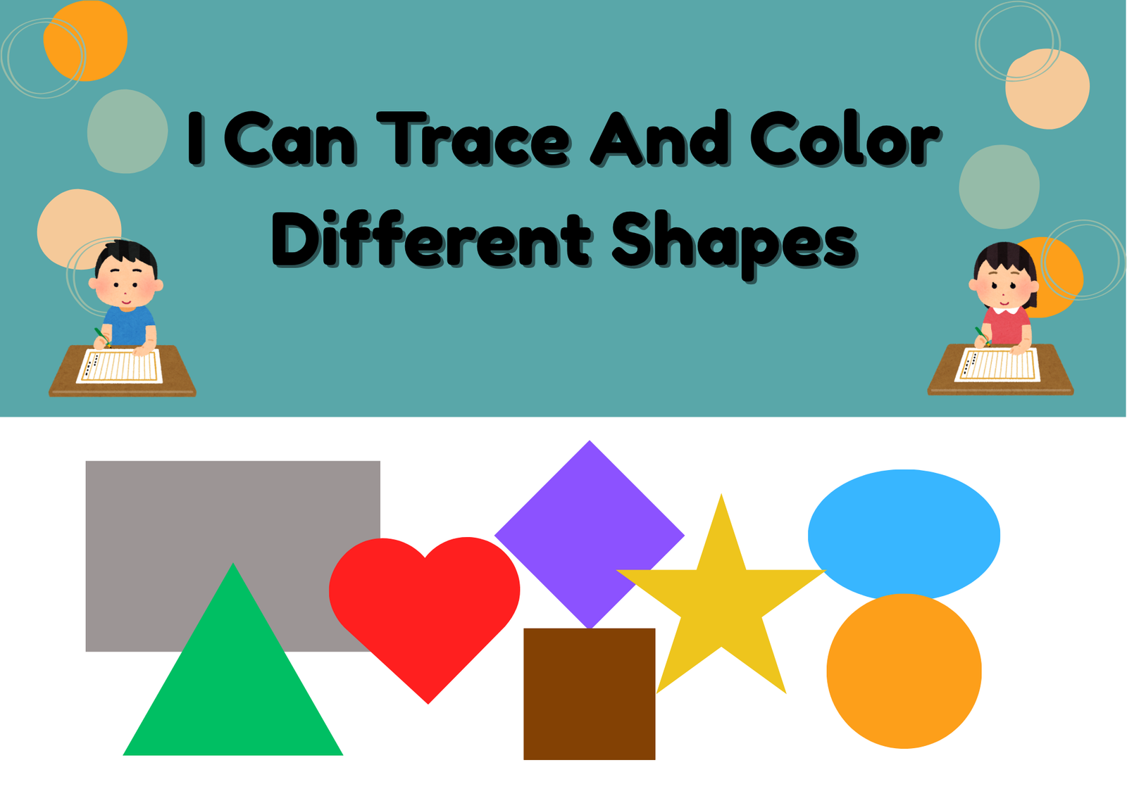 I Can Trace And Color Different Shapes - Image 2