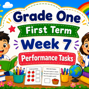 PERFORMANCE TASKS FOR GRADE 1 Term 1 (First Term) Week 7 COMPLETE SUBJECTS