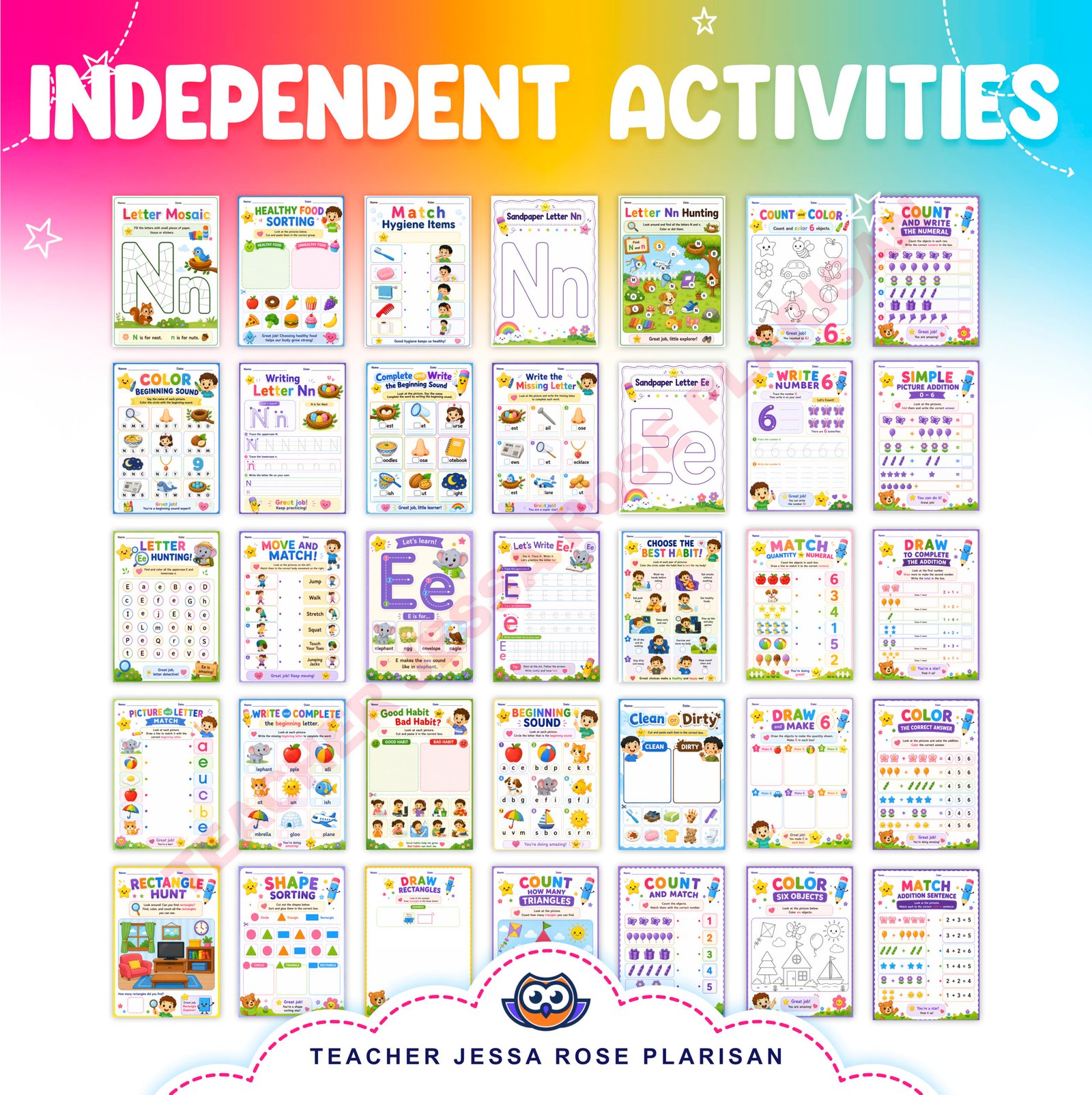 WEEK 8 - KINDERGARTEN FIRST TERM COMPLETE PACKAGE - Image 4