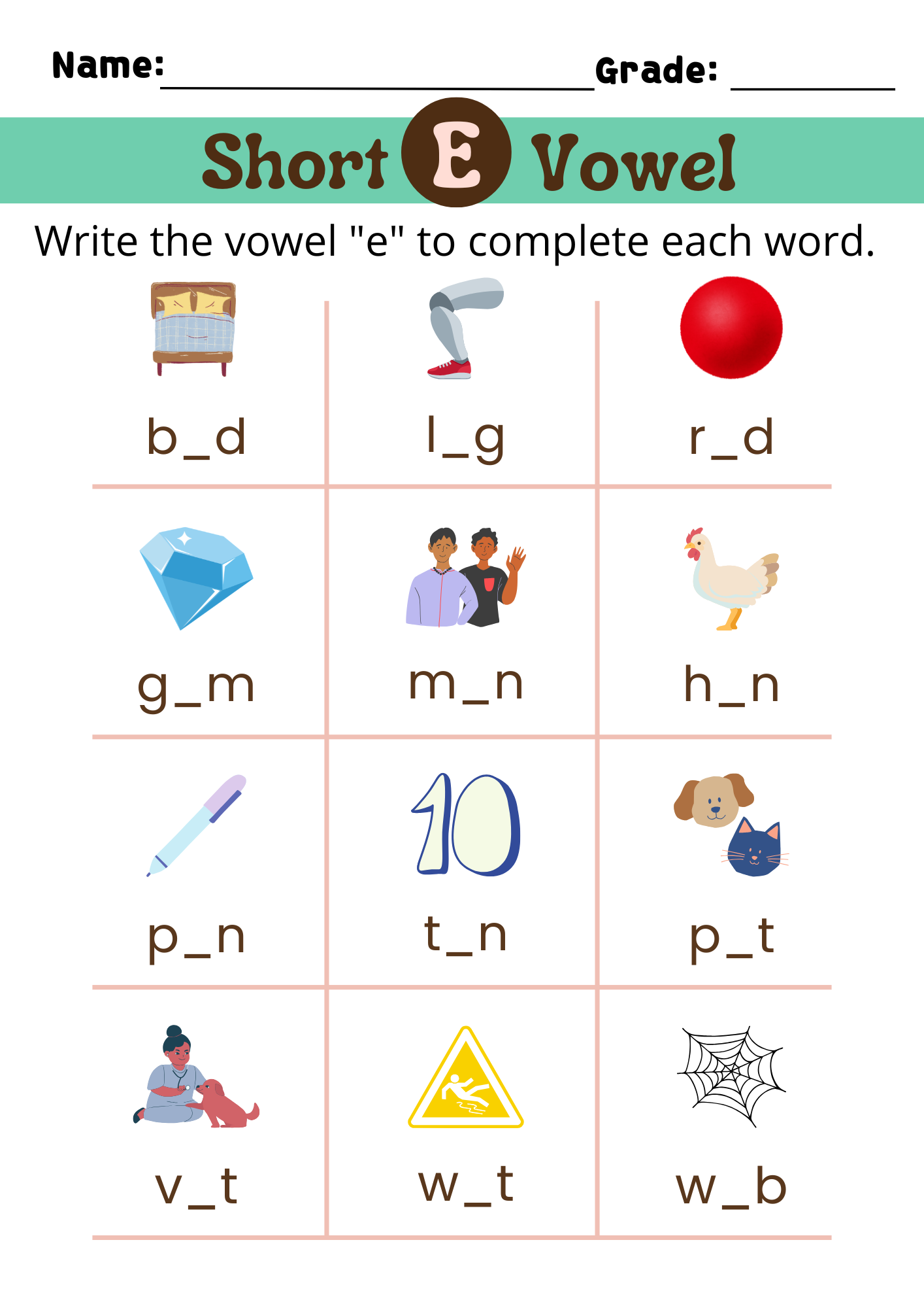 Vowel Reading Worksheet - Image 5