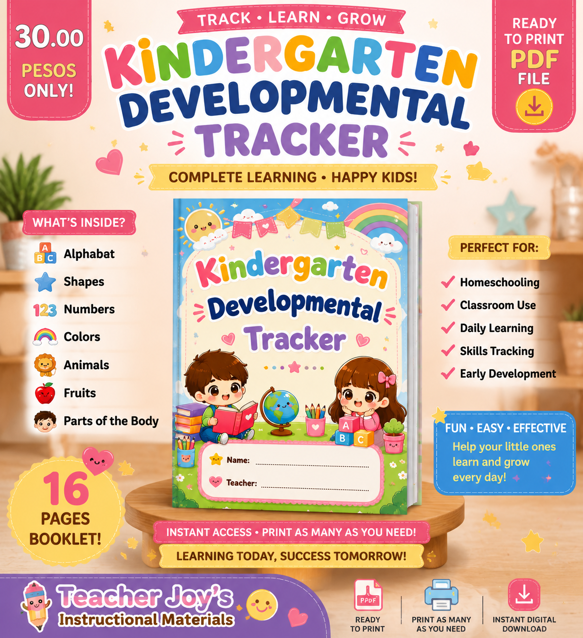 KINDERGARTEN DEVELOPMENTAL TRACKER