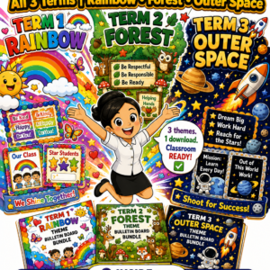 Grade 1 Bulletin Board Bundle | All 3 Terms