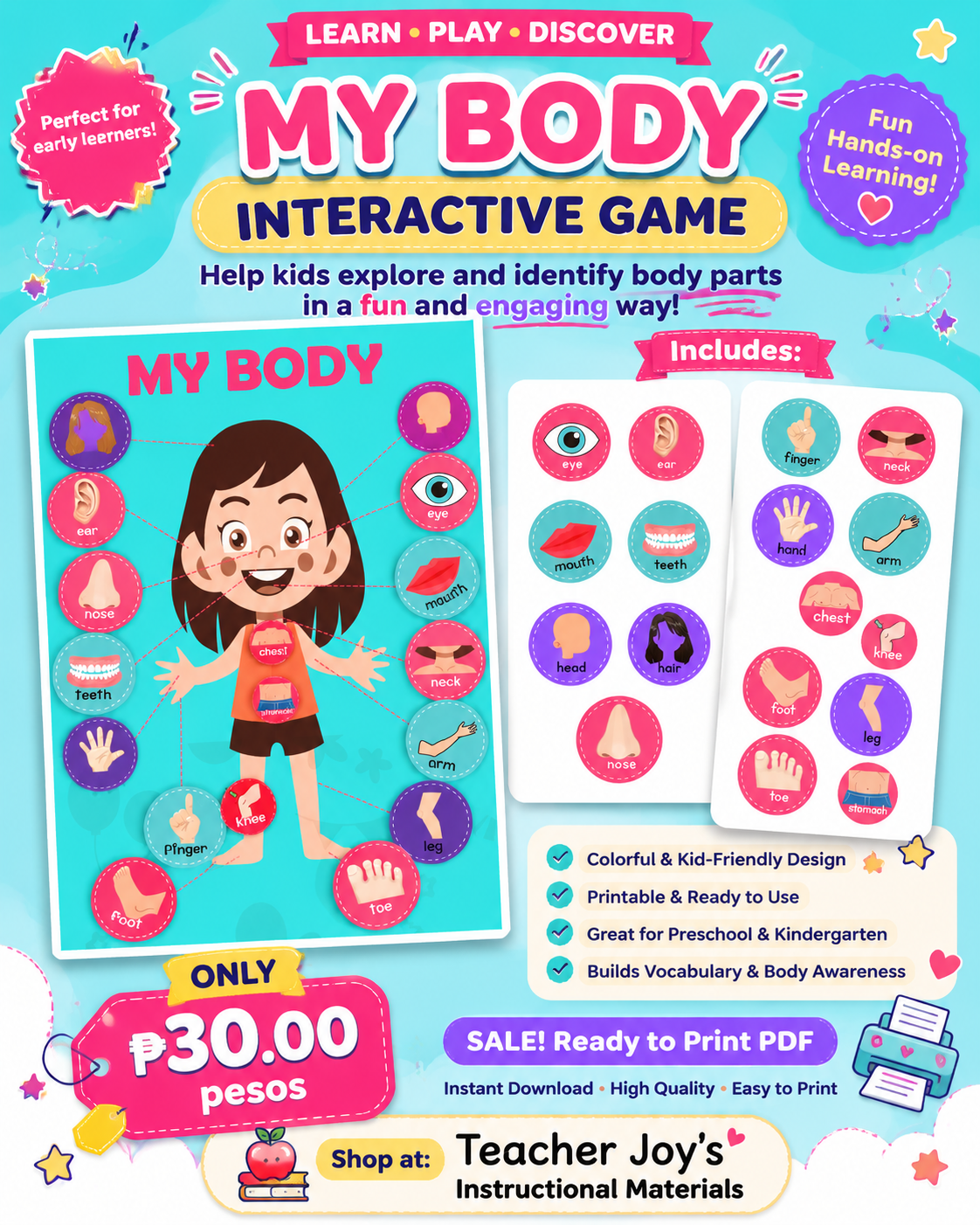 MY BODY INTERACTIVE ACTIVITY