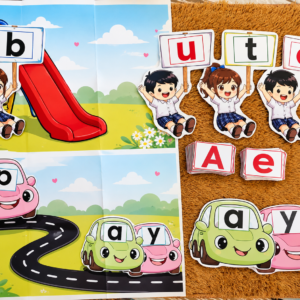 Ride and Read Rolling into Reading and Climb Up, Slide Down, Blend and Read Interactive PPT and Printables Package