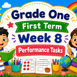 PERFORMANCE TASKS FOR GRADE 1 Term 1 (First Term) Week 8 COMPLETE SUBJECTS
