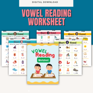 Vowel Reading Worksheet