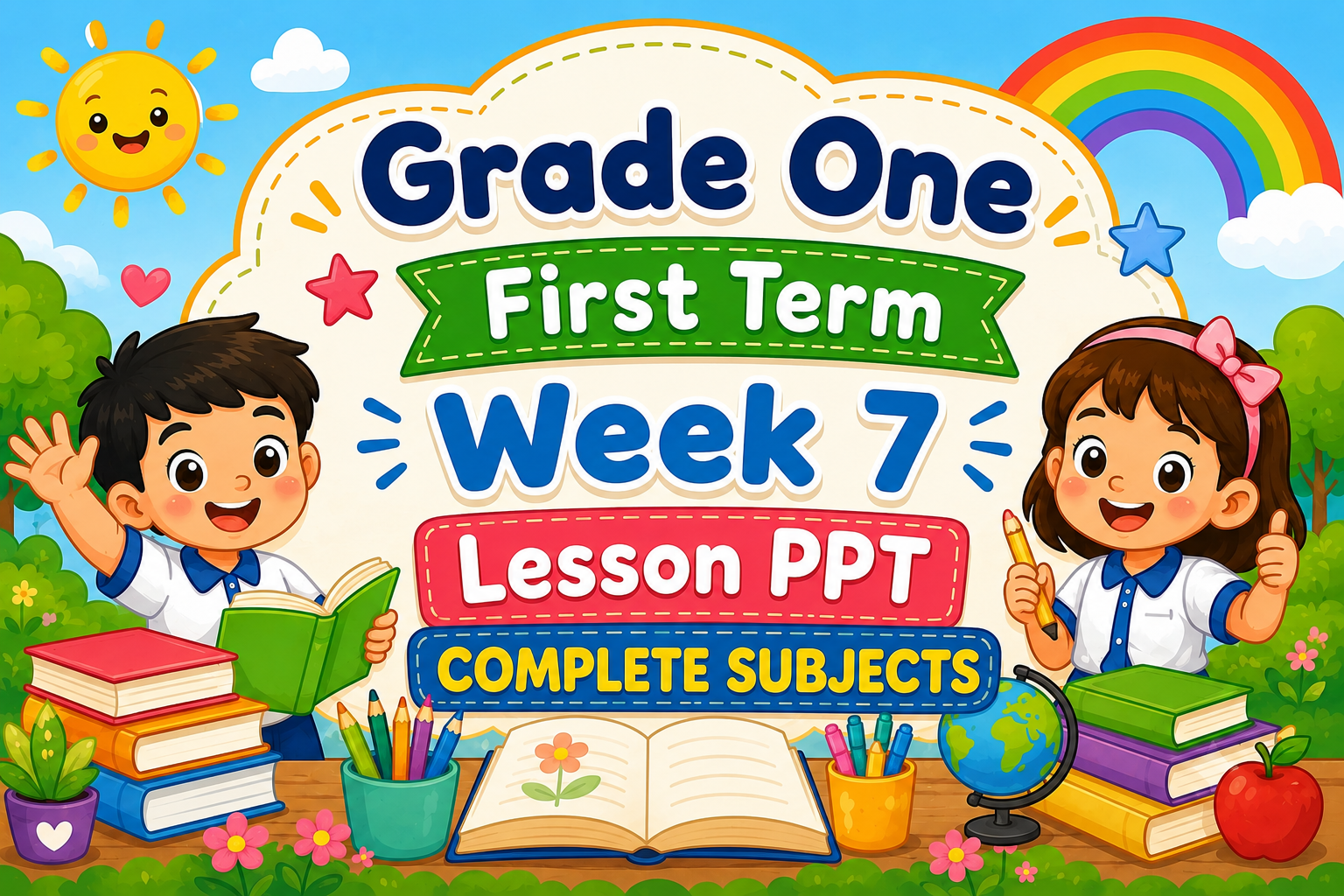 Powerpoint Presentation (PPT) Term 1 (First Term) Week 7 Grade 1 (COMPLETE SUBJECTS)