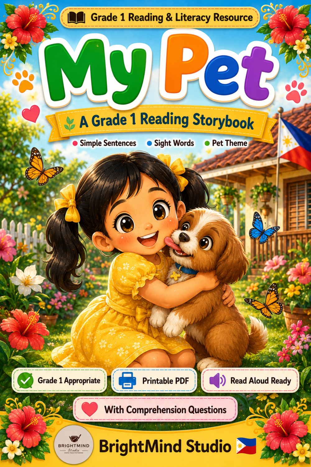 Grade 1 Printable Storybook ā My Pet | Reading Comprehension, Vocabulary & Coloring Activity | Printable PDF