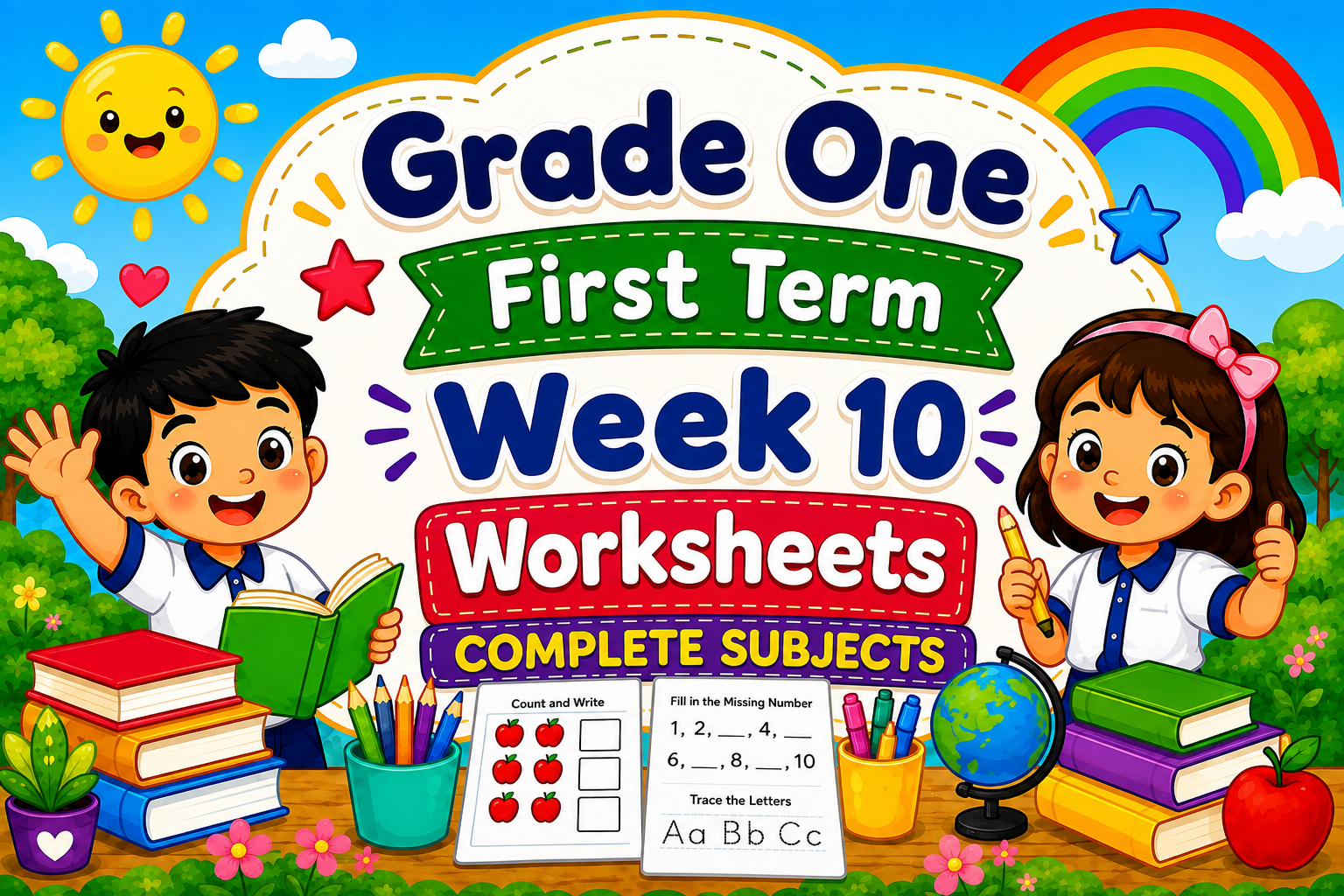 WORKSHEETS FOR GRADE 1 Term 1 (First Term) Week 10 COMPLETE SUBJECTS